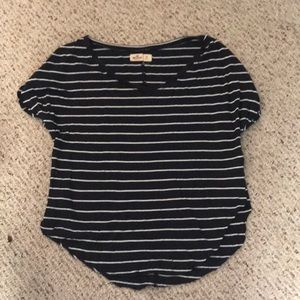 Navy blue/white striped Hollister shirt